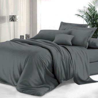 Постельное бельё Эльф Мокрый асфальт евро сатин 70x70 см