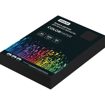 Бумага цветная для печати черный интенсив (А4, 80 г/кв.м, 500 листов)