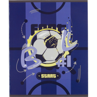 Тетрадь общая №1 School Football А5 48 листов в клетку на скрепке  обложка с рисунком ВД-лак