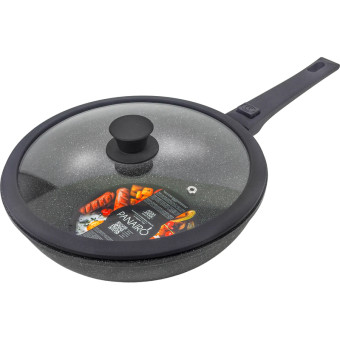 Сковорода-вок Panairo Expa induction 28 см с антипригарным покрытием/с  крышкой/со съёмной ручкой