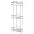 Полка для ванной Swensa 3-ярусная угловая 23x23x71 см
