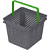 Корзина покупательская пластик серая