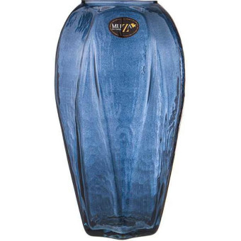 Ваза Fusion Sky стекло синяя высота изделия 30 см