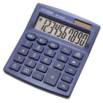 Калькулятор настольный компактный Citizen SDC810NRNVE 10-разрядный синий