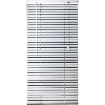 Жалюзи горизонтальные алюминиевые серебро (160х160 см)