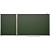 Доска магнитно-меловая Attache 100x225 см двухсекционная (складная, антибликовая поверхность, полочка для маркеров)