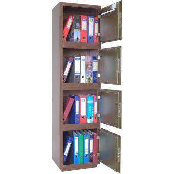 Шкаф металлический (архивный) для документов Меткон МБ-80  (бронзовый/медный, 450x350x1740 мм)