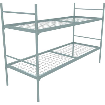 Кровать двухъярусная Хит+ металлическая (серый, 709х1350х1966 мм)