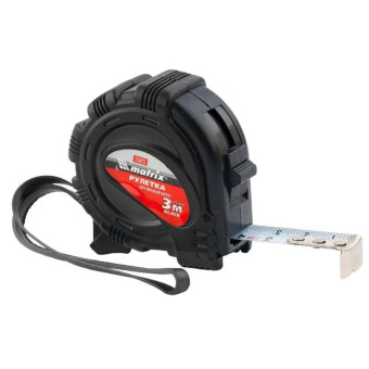 Рулетка Matrix Black 3м x 16мм с фиксатором (31013)