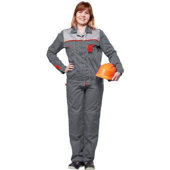 Костюм рабочий летний женский л10-КБР темно-серый/светло-серый (размер 48-50, рост 170-176 см, л10-КБР жен т-сер/св-сер)