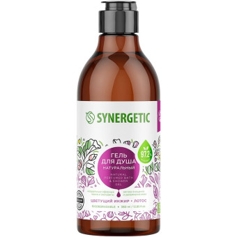 Гель для душа Synergetic Цветущий инжир и лотос 380 мл