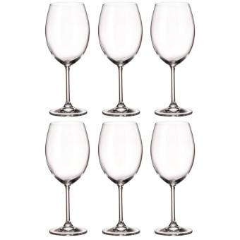 Набор бокалов для вина Crystal Bohemia Colibri стеклянные 580 мл (6 штук в упаковке)