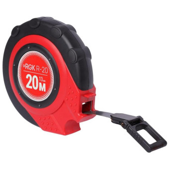 Рулетка измерительная RGK R20 20 м x 13 мм сталь/нейлон с поверкой (755894)