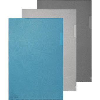 Папка-уголок Комус А4 пластиковая 180 мкм цвет в ассортименте (6 штук в упаковке)