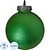 Ёлочный шар новогодний BigDecor пластик зелёный (диаметр 15 см)