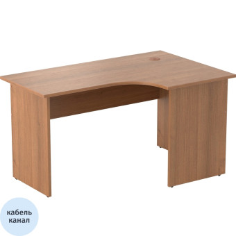 Стол эргономичный Easy One 143-24,111 правый (орех, 1400х900х740 мм)
