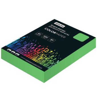 Бумага цветная для печати Attache зеленый интенсив (А4, 80 г/кв.м, 500  листов)