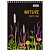 Блокнот Attache Nature Black flowers А5 60 листов разноцветный в клетку на спирали ВД-лак (146x204 мм)