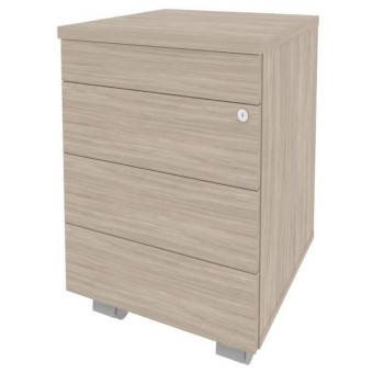 Тумба подкатная Onix O.ТМ-3TIP с центральным замком (дуб аттик, 432х460х633 мм, 3 ящика)