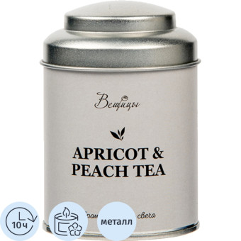 Свеча ароматическая в банке Вещицы Apricot & Peach 9x6 см
