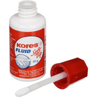 Корректирующая жидкость (штрих) Kores Soft Tip Fluid быстросохнущая 25 г