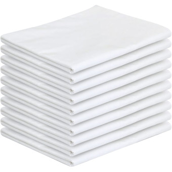 Простыня 180х210 см бязь 125 г/кв.м белая (10 штук в упаковке)