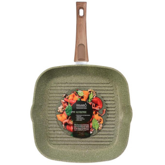 Сковорода-гриль Panairo OliverStone алюминий/мраморное покрытие со съемной ручкой 27x27 см