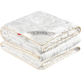 Одеяло евро Cassia Ирем 200x220 см стёганое с кантом белое