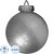 Ёлочный шар новогодний BigDecor пластик серебристый (диаметр 15 см)