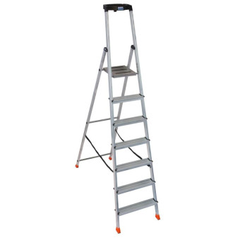 Стремянка алюминиевая 7 ступеней Krause Safety 128973