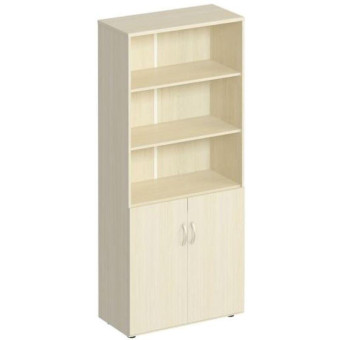 Шкаф для документов Комфорт К.371 ДШ полузакрытый (дуб шамони светлый, 800х380х2000 мм)