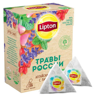 Чай Lipton Алтайские травы с лавандой травяной 20 пакетиков-пирамидок