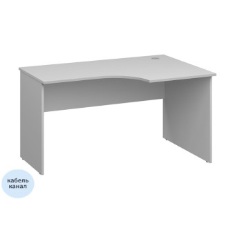 Стол эргономичный СП-Бюджет 2365.29 правый (белый шагрень, 1360х900х740  мм)