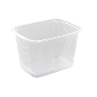 Одноразовый пластиковый контейнер Юпласт для салатов 350 мл прозрачный (1000 штук в упаковке)