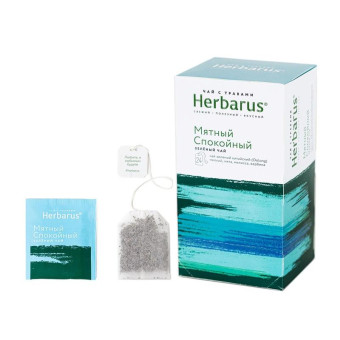 Чай Herbarus Мятный Спокойный зеленый 24 пакетика