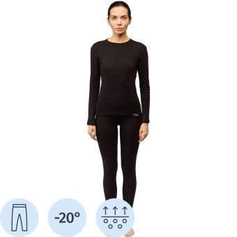 Термолегинсы женские Guahoo G21-2271P с начёсом чёрные (размер 54-56,  рост 176 см)