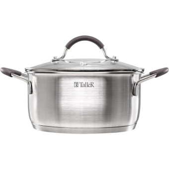 Кастрюля TalleR 11023 2.8 л нержавеющая сталь с крышкой