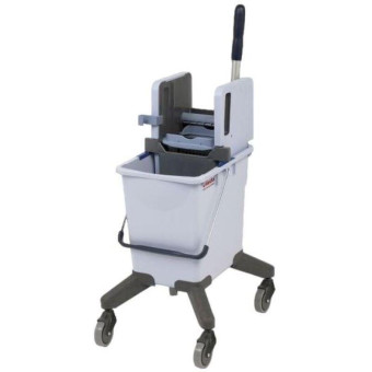 Ведро с вертикальным отжимом УльтраСпид 25 л пластик пищевой серое