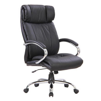 Кресло для руководителя Easy Chair CS-834E/AL-3 черное (кожа/металл)