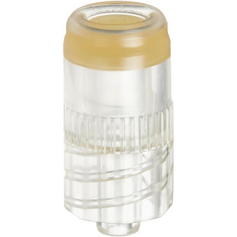 Заглушка для системы переливания Polymed разъем Луер Лок желтая (300 штук в упаковке)