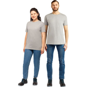 Футболка Imperial 190 серая короткий рукав 100% хлопок (размер S)