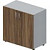 Шкаф для документов Mahia EMLS762TIWN (титан/орех, 800х440х800 мм)