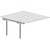 Стол письменный Strike UNN2TPV148BLAL 2 рабочих места (белый,  1380х780х750 мм)