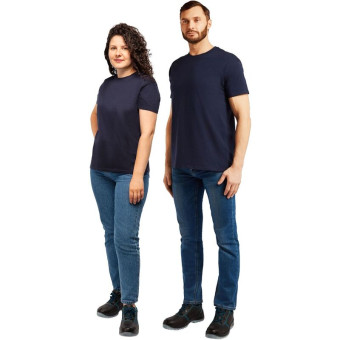 Футболка Imperial 190 синяя короткий рукав 100% хлопок (размер L)