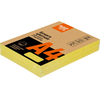 Бумага цветная ProMEGA jet желтая интенсив (А4, 160 г/кв.м, 250 листов)