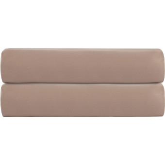 Простыня на резинке Tkano Essential 160х200х30 см сатиновая светло-коричневая