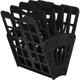 Лоток вертикальный веерный для бумаг 255 мм Attache пластиковый черный 5 отделения