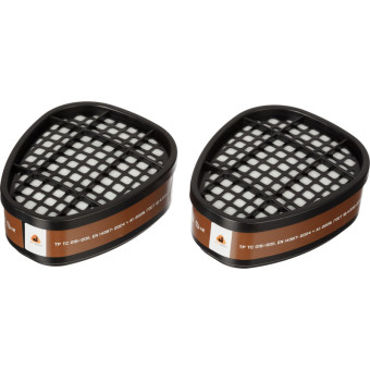 Фильтр противогазовый Jeta Safety 6550 А2 с угольным слоем (2 штуки в  упаковке)