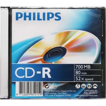 Диск CD-R Philips 700 МБ 52x slim CR7D5SF01/97
