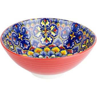 Салатник фарфоровый Nouvelle Home Arabesque 1200 мл разноцветный 6 штук в упаковке (0860105) Салатник фарфоровый Nouvelle Home Arabesque 1200 мл разноцветный 6 штук в упаковке (0860105)